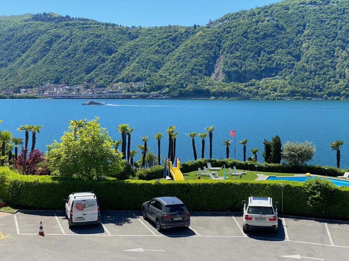 Holiday On The Lake Lugano Bissone Exterior foto