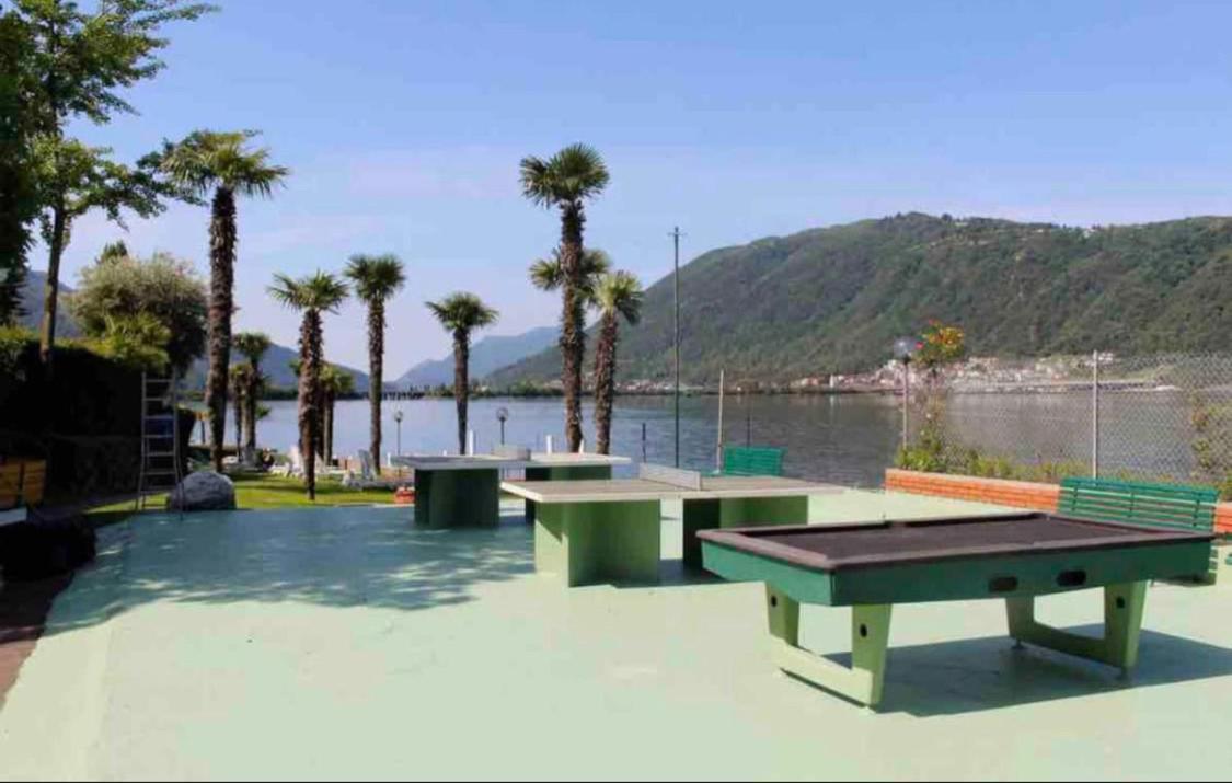 Holiday On The Lake Lugano Bissone Exterior foto